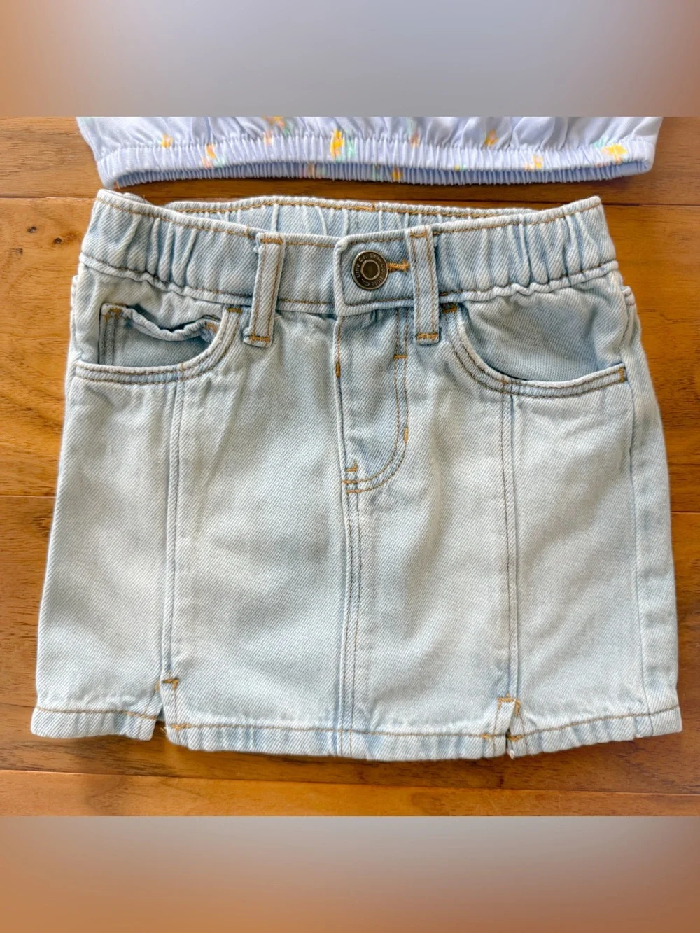 Two Girls Outfits; 2 Asymmetrical Tops, 1 Shorts, 1 Skirt, 3T, Great Condition!!